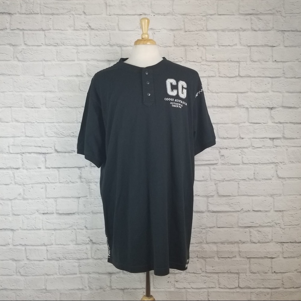 Coogi 3 Button Embroidered T-Shirt Size XXXL